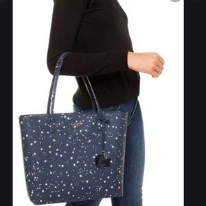 EUC Kate Spade Kearny Street Grecia Navy Multi Constellation Stars Tote